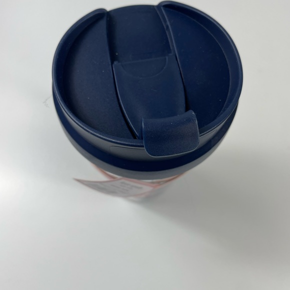 Kate Spade 16 oz Floral Travel Tumbler - Navy and Pink - "Swing Flora" - NWT - Picture 6 of 7